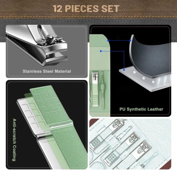 12 Pcs Manicure Pedicure Kit Care