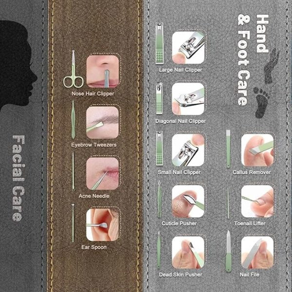 12 Pcs Manicure Pedicure Kit Care